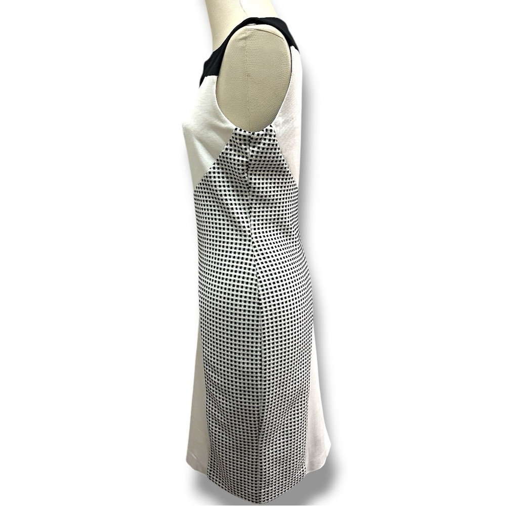 417 Patrizia Luca |NWOT Milano Black & White Colorblock Sheath Dress (size XS-S) - Picture 3 of 13